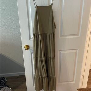 Love Riche Olive Maxi Dress
